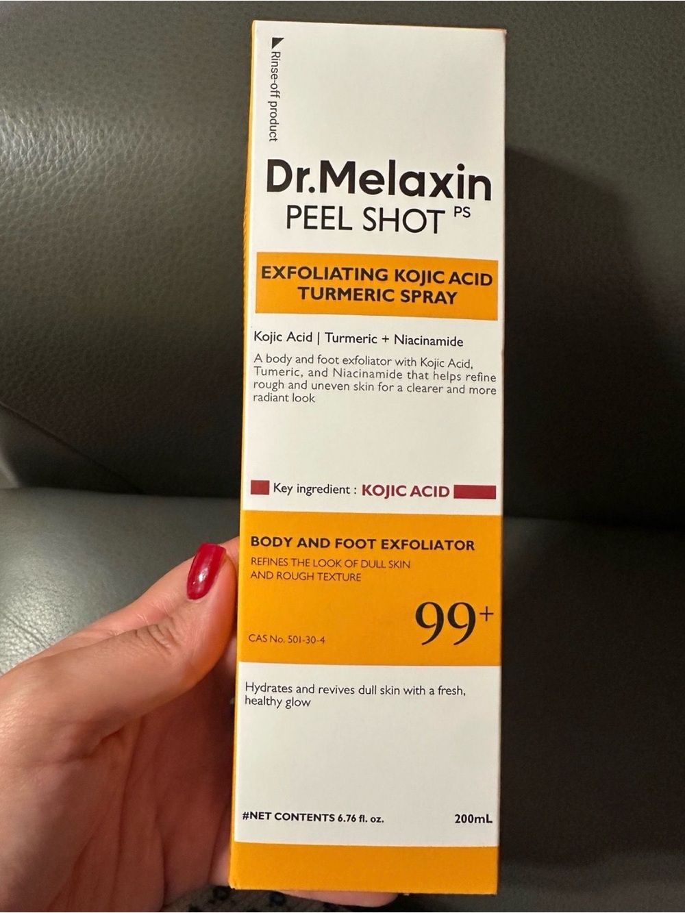Peel Shot Exfoliating Kojic Acid Turmeric Spray - Yellow